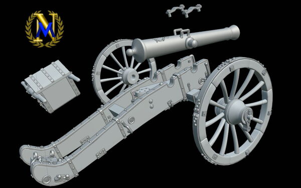 French Artillery (8 different guns) & Crews - STL FILES 28mm
