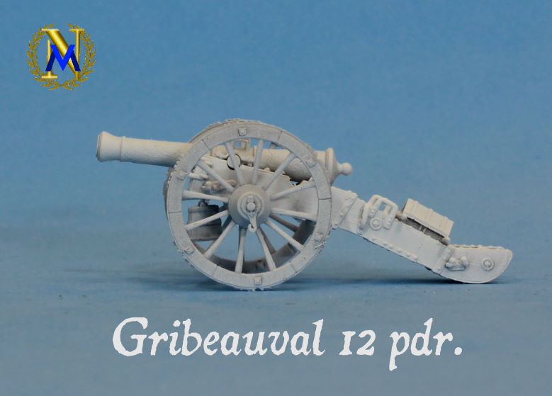 Cañón francés de 12 lbs sistema Gribeauval - 28mm